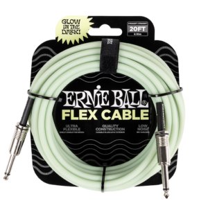 Guitar Instrument Cable Ernie Ball 20ft Glow In The Dark 100% Genuine