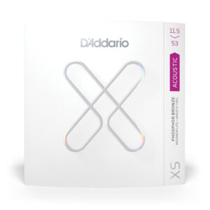 D'Addario XSAPB11553 XS Phosphor Bronze Acoustic Guitar Strings, Custom Light Plus, 11.5-53