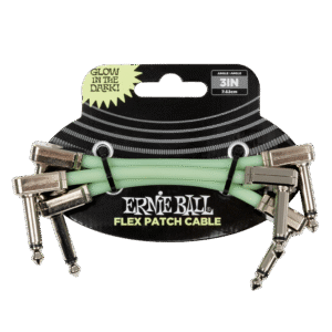 Guitar Patch Cable 3 Inch Ernie Ball Angled Glow In The Dark x3 Pack 100% Genuine