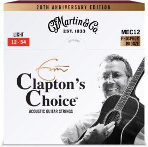 Martin Phosphor Bronze 12-54 Eric Clapton Acoustic Guitar Strings MEC12
