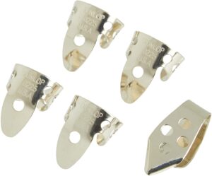 Jim Dunlop JD-33P.0225 Nickel Silver Thumb & Finger Guitar Picks 5 Player Pack