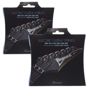 Electric Guitar Strings 9-42 Ibanez IEGS6 Super Light X2 SET OFFER