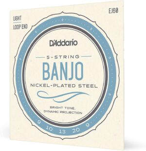 D'Addario EJ60 Banjo Guitar Strings Nickel Light 9-20