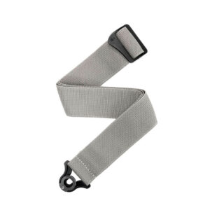 D'Addario Auto Lock Polypro Guitar Strap, Silver PWSAL405