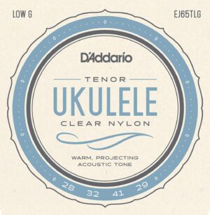 D'Addario Ukulele Strings Tenor Low G Pro-Arte Custom Extruded Nylon EJ65TLG