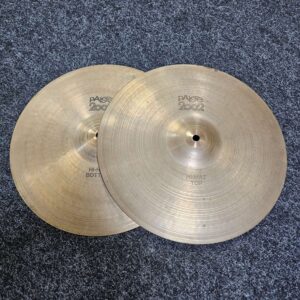 Hi-Hat Cymbals 14" Paiste 2002 Vintage Black Label USED! RKLAB230426