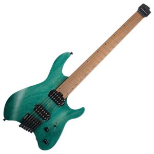 Electric Guitar Cort Space Headless Multiscale, Semi Gloss Turquoise With Bag