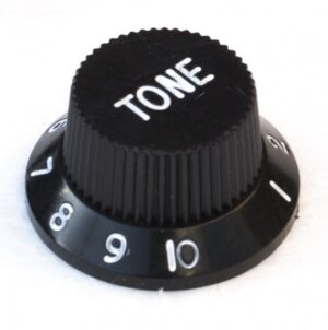 Black Tone Control Knob For Electric Guitars, Works With Fender