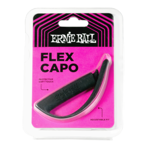 Guitar Capo Ernie Ball Flex 9645 Electric Or Acoustic, Black 100% Genuine
