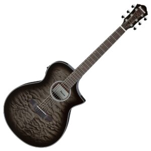 Ibanez AEWC16QA Electro Acoustic Guitar Transparent Black Sunburst