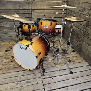 Drum Kit Pearl ELX, Amber Fade With Cymbals And Hardware USED! RK22M130726