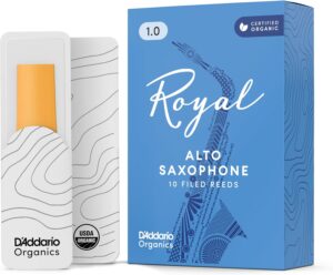 D'Addario Royal 1.0 Strength Reeds for Alto Sax Ten Pack