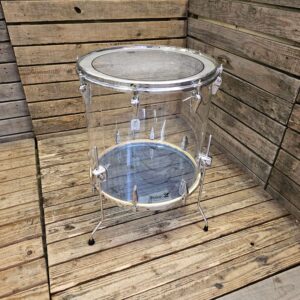 Floor Tom Drum 18" Vintage Zickos Clear Acrylic USED! RKZCK220726