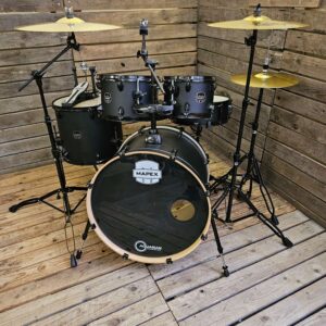 Drum Kit Mapex Storm Black, Complete With New Paiste Cymbals USED! RKSOM260626