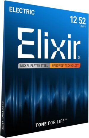 Electric Guitar Strings Elixir 12-52 Nanoweb Heavy 100% Genuine