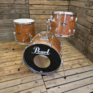 Drum Kit Pearl Export Vintage, Re-Wrap Oak Burl USED! RKWRP270826