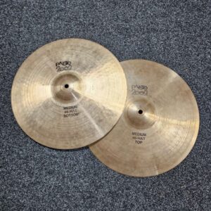 Hi-Hat Cymbals 14" Paiste 2002 Vintage Black Label USED! RKHAT060926