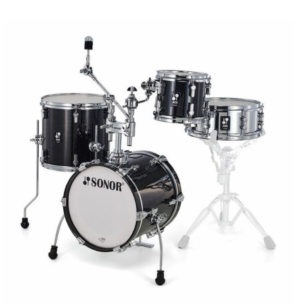 Drum Kit Sonor AQ2 Series 7ply Maple Martini, Transparent Black