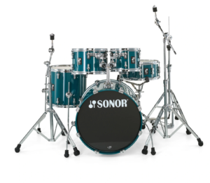 Drum Kit Sonor AQ1 Fusion Includes Hardware, Caribbean Blue