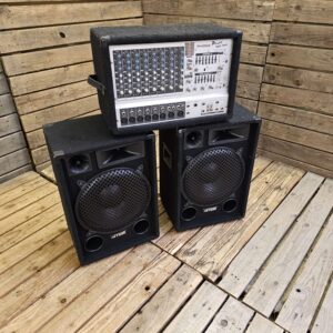 Phonic PA Amplifier Powerpod 1060 With Max12 Speakers USED! RKPMX081026